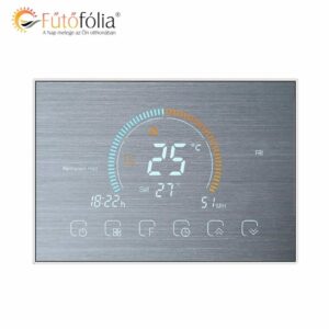 Luxus WIFI termosztát ezüst színben B8000